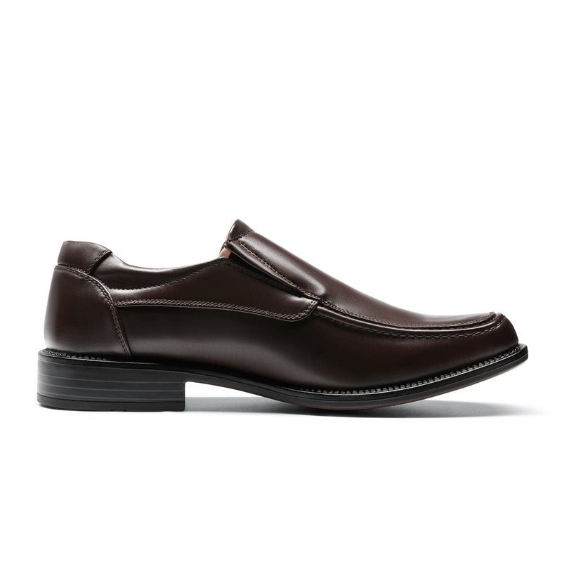 Bruno Marc Men's Goldman-02 Slip on Leather Lined Square Toe Dress Loafers Shoes for Casual Weekend Formal Work,Size 10.5,Dark/Brown,GOLDMAN-02 - Image 3